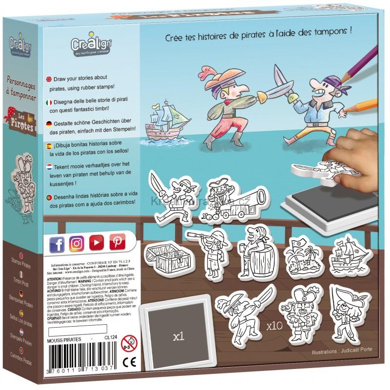 Crea Lign dětská razítka pěnová PIRÁTI