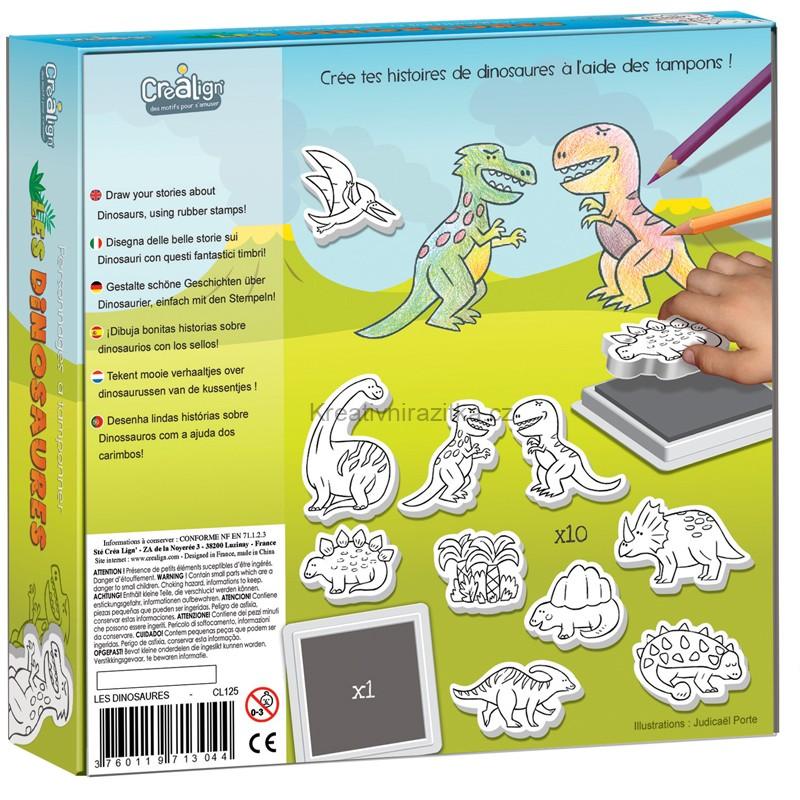 Crea Lign Pěnová razítka pro děti  DINOSAUŘI