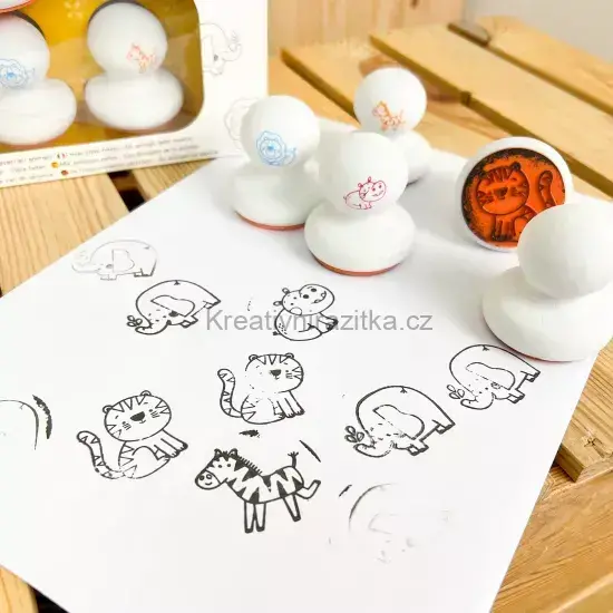 Crea Lign Razítka pro děti ZVÍŘÁTKA ZE SAVANY