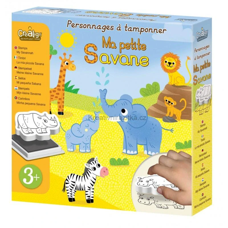 Kreativní razítkovací set – Zvířata FARMA & SAVANA, podušky