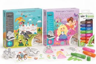 Crea Lign Kreativní set – Rytíři & Princezny, voskovky