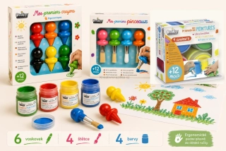 Crea Lign Kreativní výtvarný set - voskovky, štětce, barvy